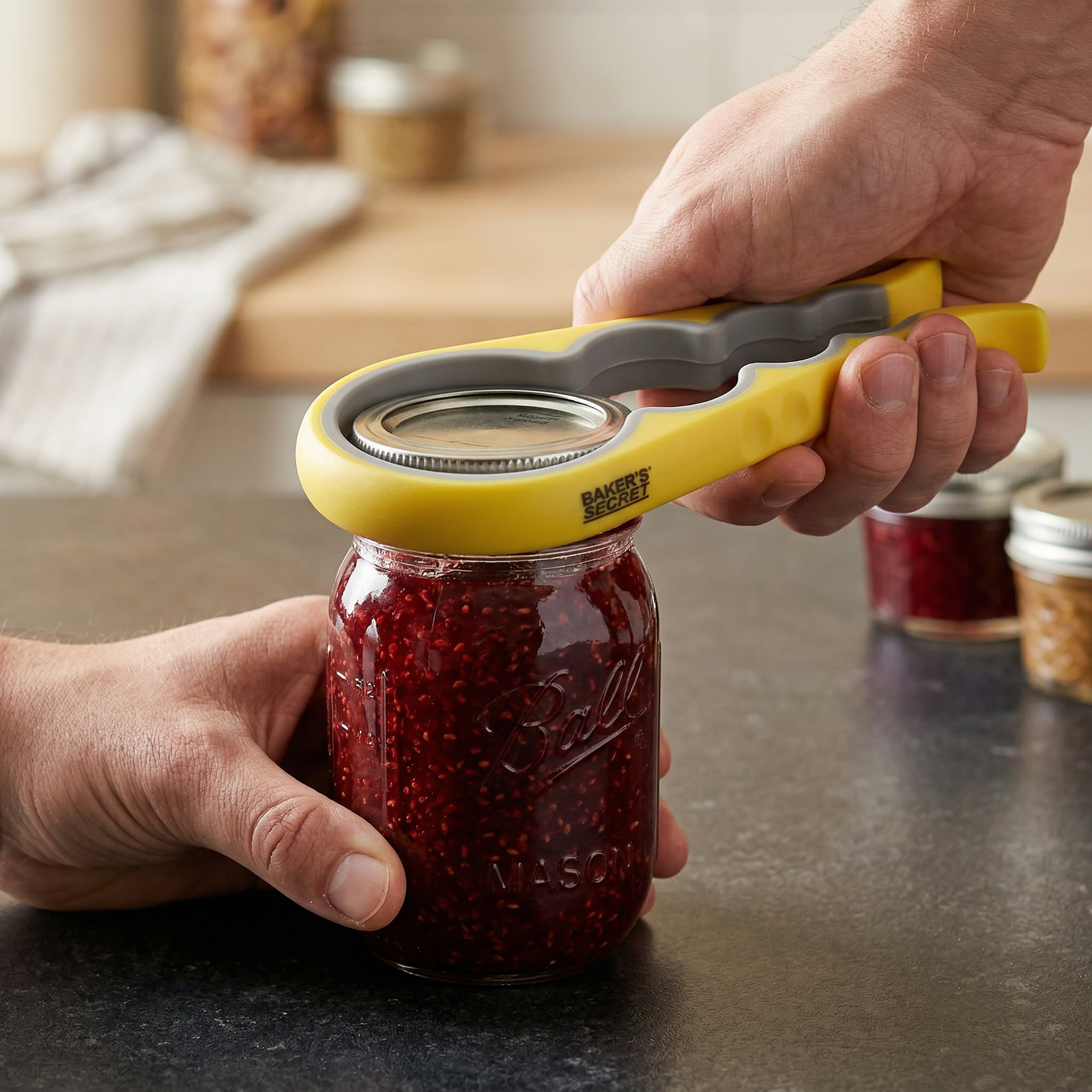Afbeelding van Potopener en Dekselopener - Universele Flesopener met Antislip Grip - Multi Jar Opener voor Potten en Doppen