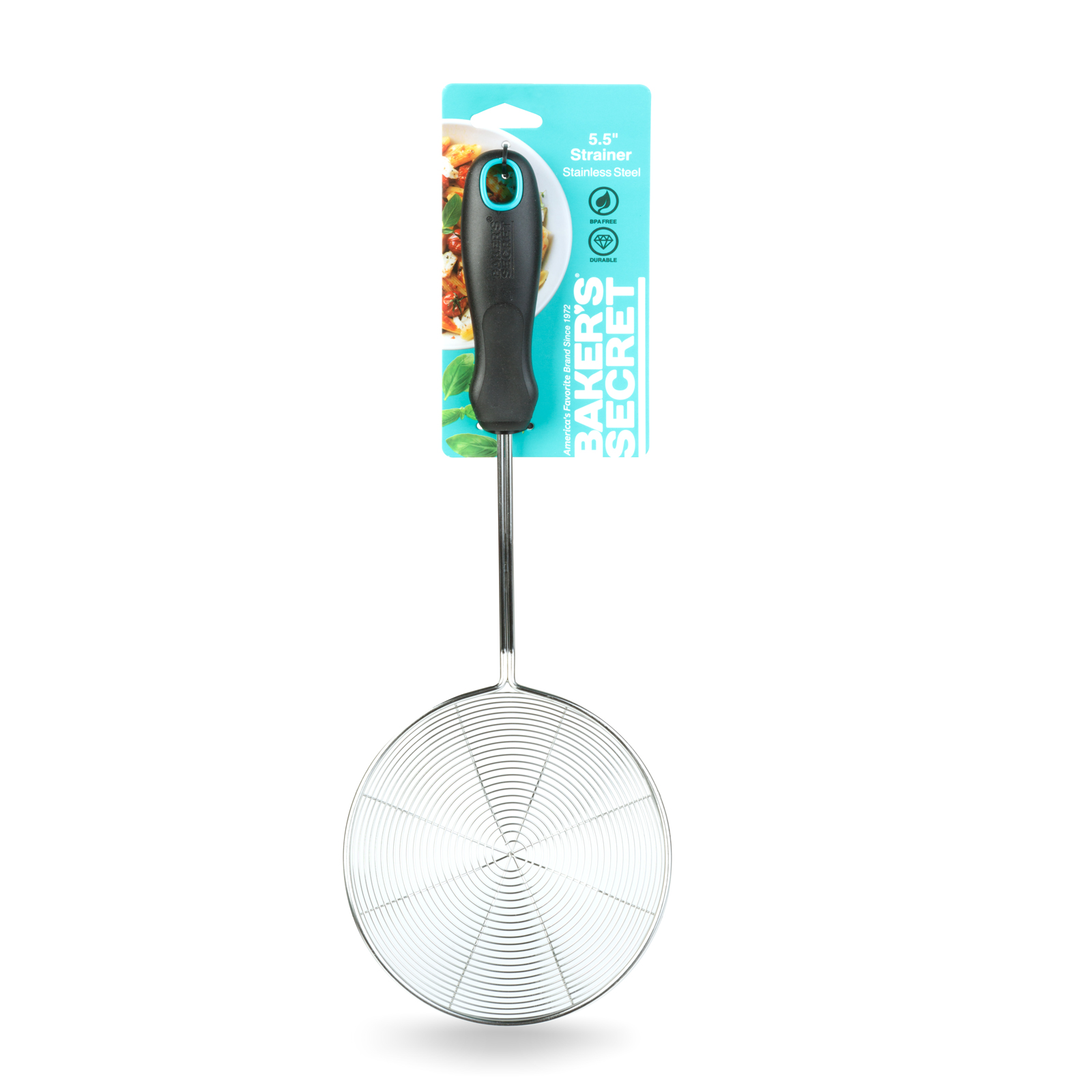 Afbeelding van RVS Schuimspaan met Fijnmazig Net - Keukenzeef Lepel voor Frituren en Pasta - Skimmer Spoon van Roestvrij