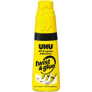 Afbeelding van UHU Twist & Glue Papierlijm 35 ml - Transparante Hobbylijm Met 3 Standen Applicator - Knutsellijm Voor