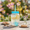Afbeelding van Drinkbeker Met Rietje en Koelelementen - Blauwe Straw Cup 550 ml - Herbruikbare Beker Met Deksel en