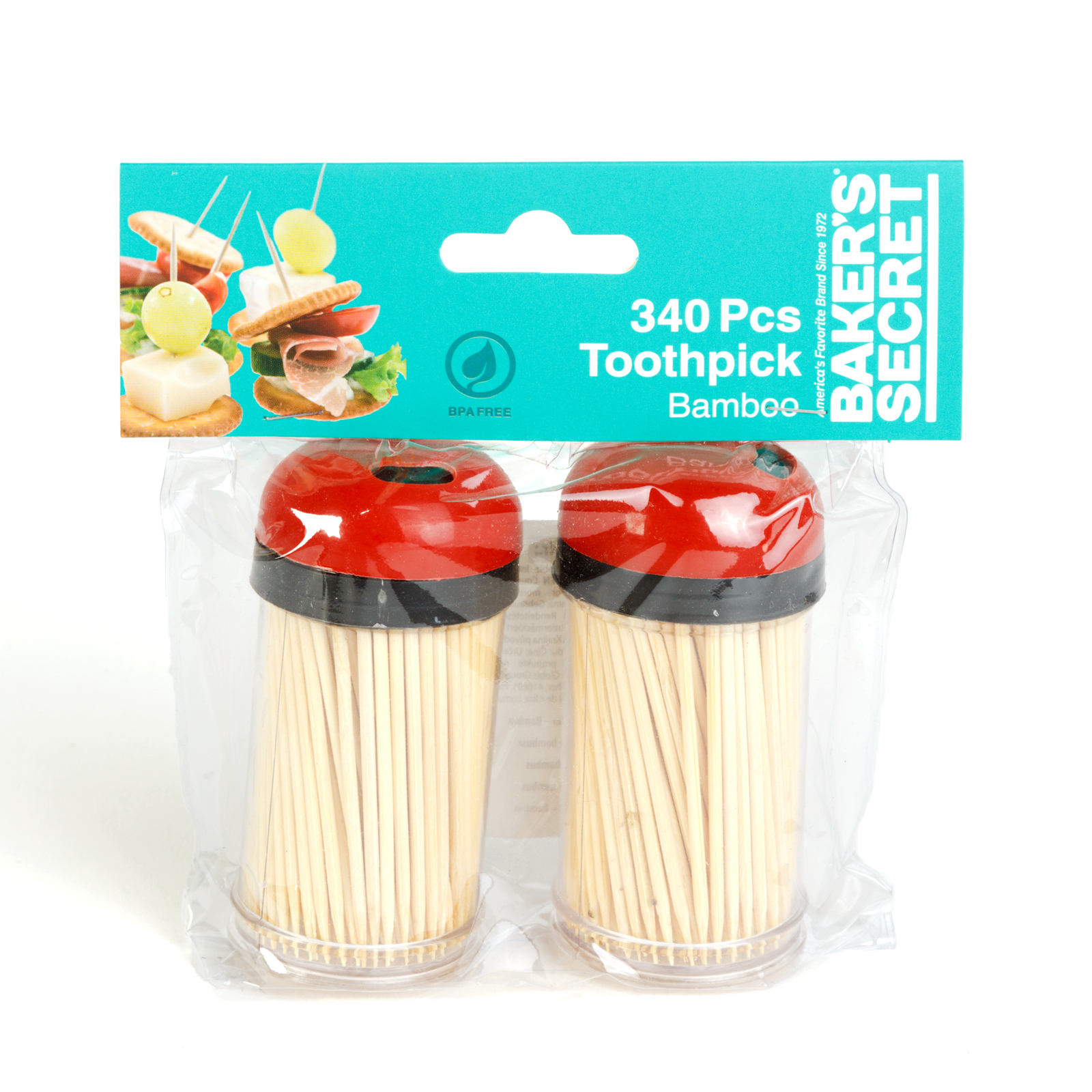 Afbeelding van Baker's Secret Bamboe Tandenstokers - 340 Stuks - 2 x 170 Cocktailprikkers en Toothpicks - Houten