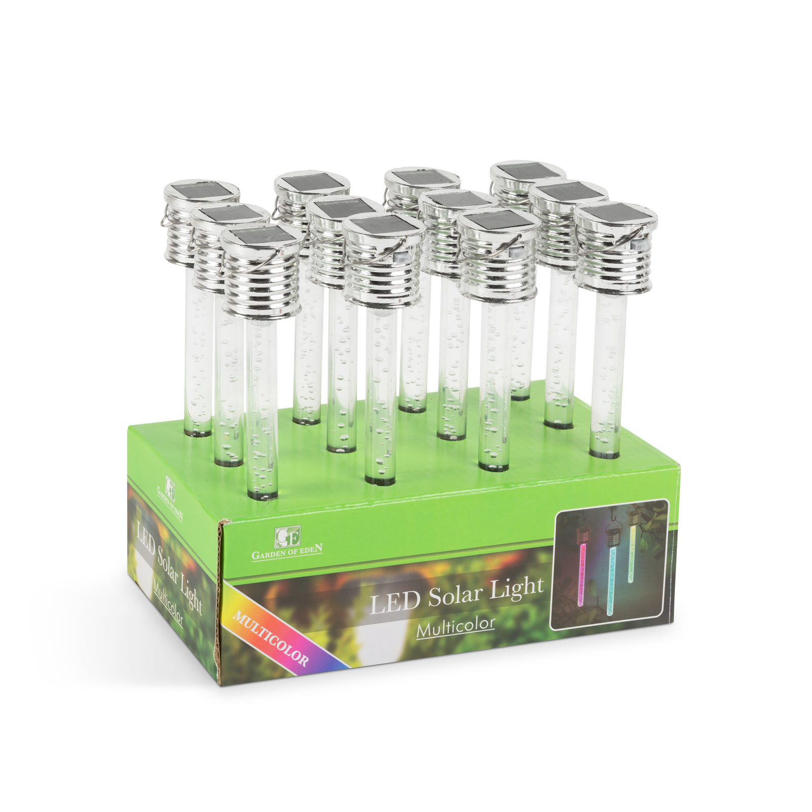 Afbeelding van 1x Solar LED Tuinlamp RGB – Kleurveranderende Buitenlamp op Zonne Energie – Hanglamp Tuinverlichting –