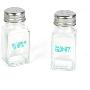 Afbeelding van Baker's Secret Peper en Zoutstel - Glazen Zout en Peper Strooiers Set - 2 Delige Kruidenstrooier Met RVS