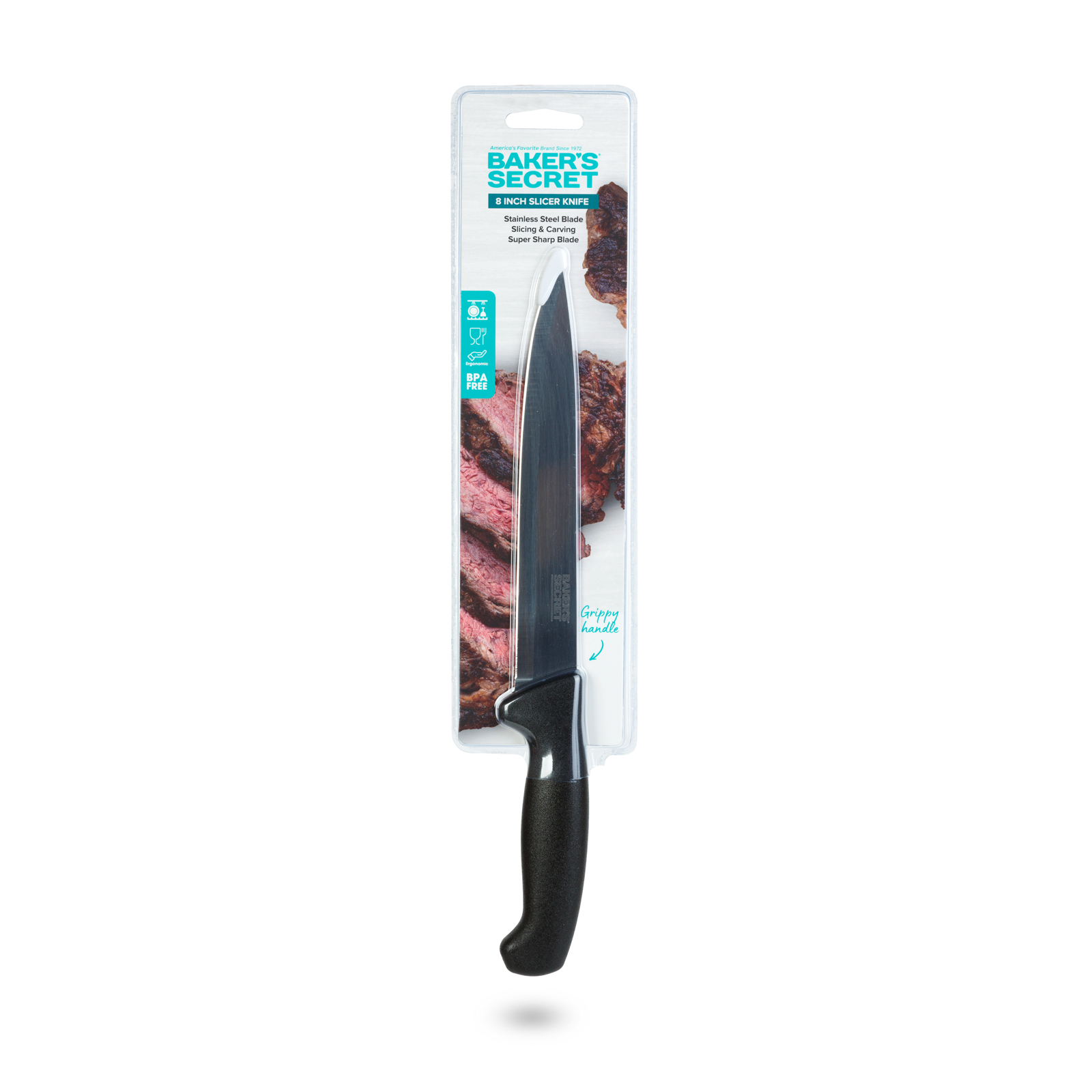 Afbeelding van Koksmes 8 Inch RVS - Professioneel Keukenmes voor Vlees - Groenten en Fruit - Scherp Snijmes met Antislip