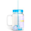 Afbeelding van Drinkbeker Met Rietje en Koelelementen - Blauwe Straw Cup 550 ml - Herbruikbare Beker Met Deksel en