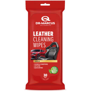 Afbeelding van Dr. Marcus Leer Reinigingsdoekjes Auto - Leather Cleaning Wipes Vanille - 30 Stuks - Leer Onderhoud Doekjes