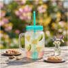 Afbeelding van 1x Drinkbeker Met Rietje en Koelelementen - Groene Straw Cup 550 ml - Herbruikbare Beker Met Deksel en