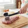 Afbeelding van Vleeshamer Dubbelzijdig - Vlees Tenderizer 24,5 cm - Vleesmalser voor Biefstuk en Schnitzel - Keukenhamer
