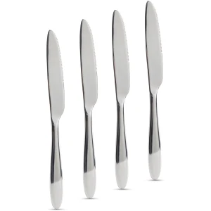 Afbeelding van RVS Messenset 4 Stuks – Roestvrijstalen Tafelmessen – Stainless Steel Bestek Set – Vaatwasserbestendig