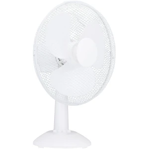 Afbeelding van Bureauventilator - 23 cm - 22 W - 2 snelheden - oscillerend - wit - 220-240V AC 1 Stuks [51103] - 01 51103 web