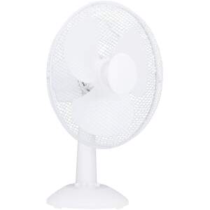Afbeelding van Bureauventilator - 30 cm - 35W - 3 snelheden - oscillerend - wit - 220-240V wisselstroom 1 Stuks [51105] - 01