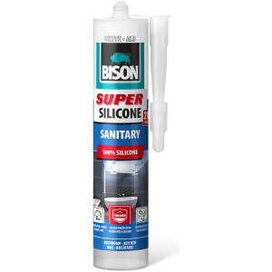 Afbeelding van Bison Super sanitaire siliconenkit, wit, 280 ml 1 Stuks [B17047] - 01 B17047 web