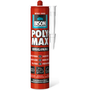 Afbeelding van BISON Poly Max Original witte kit, SM polymeerlijm, 465 g 1 Stuks [B23440] - 01 B23440 web