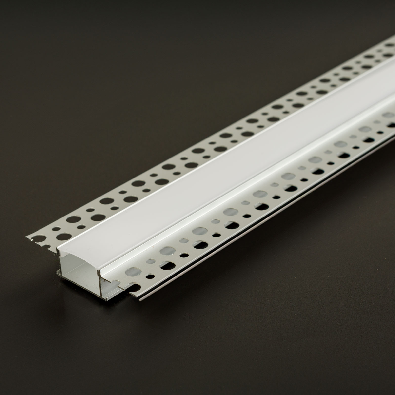 Afbeelding van LED-rail van aluminium – geschikt voor stucwerk, inbouw in gipsplaat – 1000 × 58 × 13 mm 1 Stuks