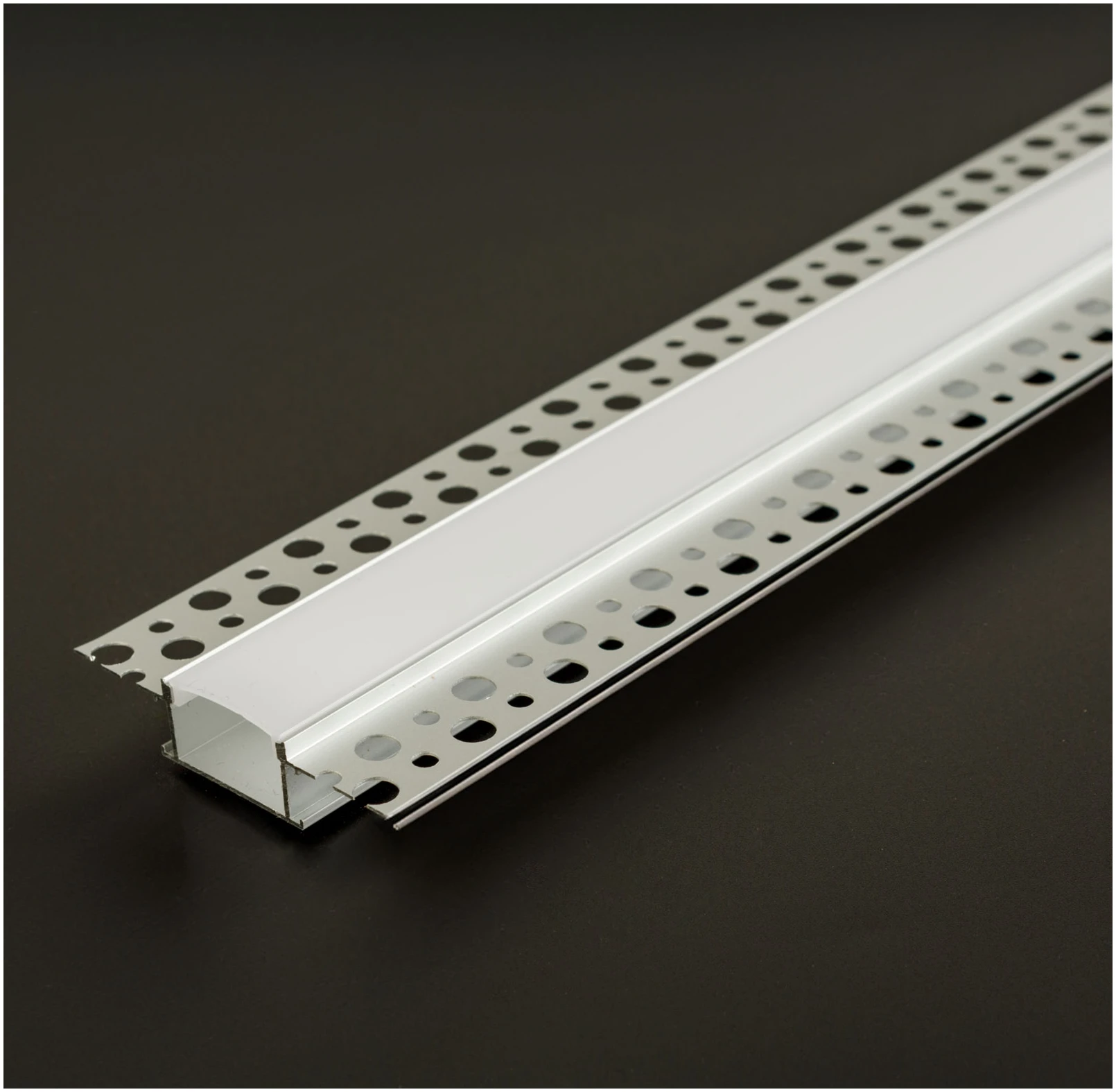 Afbeelding van LED-rail van aluminium – geschikt voor stucwerk, inbouw in gipsplaat – 1000 × 58 × 13 mm 1 Stuks