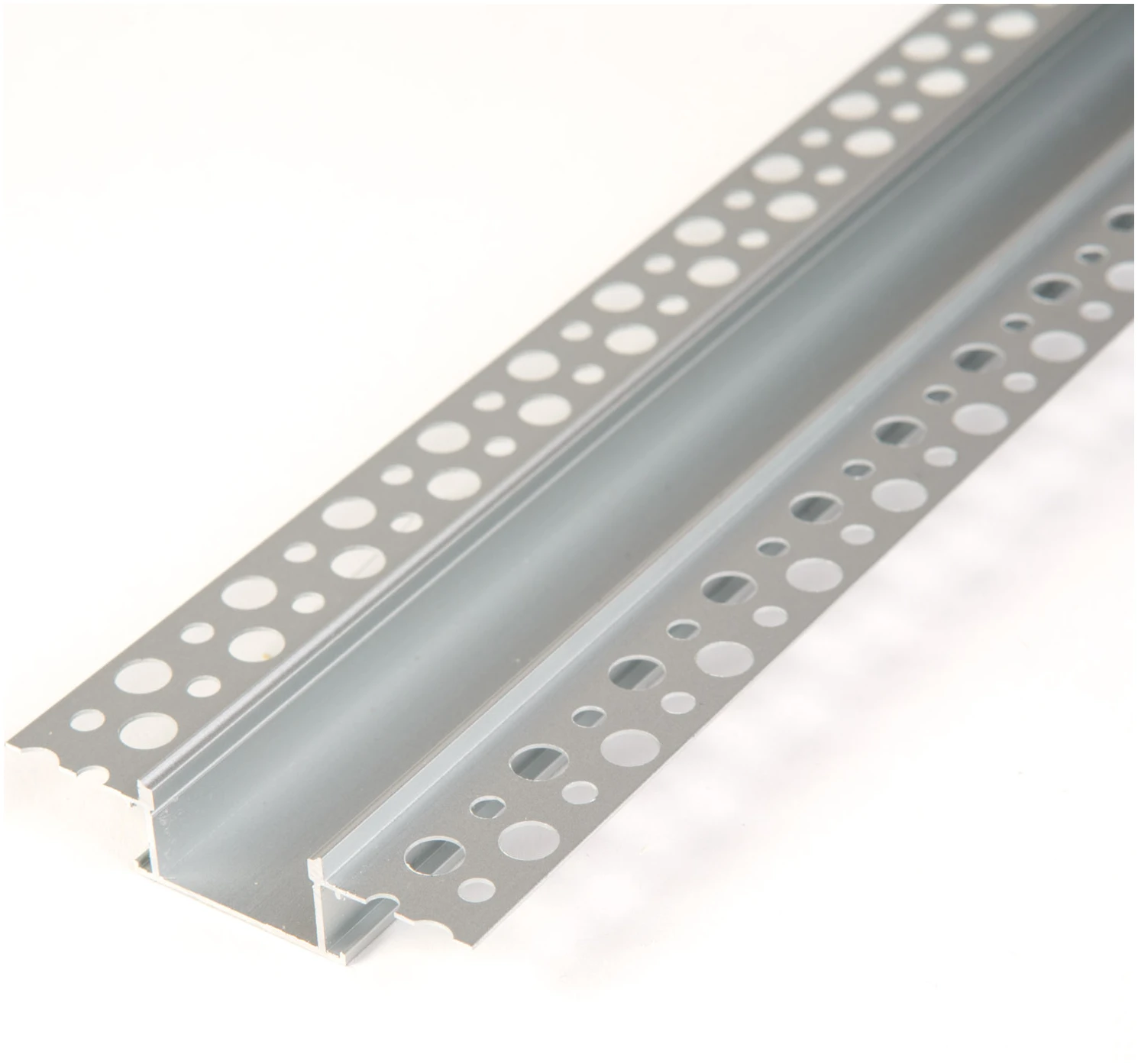Afbeelding van LED-rail van aluminium – geschikt voor stucwerk, inbouw in gipsplaat – 1000 × 58 × 13 mm 1 Stuks