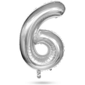 Afbeelding van Folieballon Cijfer 6 Zilver 40 Inch - XXL Verjaardag Ballon - Helium Ballon - Nummer Ballon - Feestdecoratie