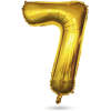 Afbeelding van Folie Ballon Cijfer 7 Goud - XL Helium Ballon Verjaardag - Grote Gouden Nummer Ballon - Herbruikbare