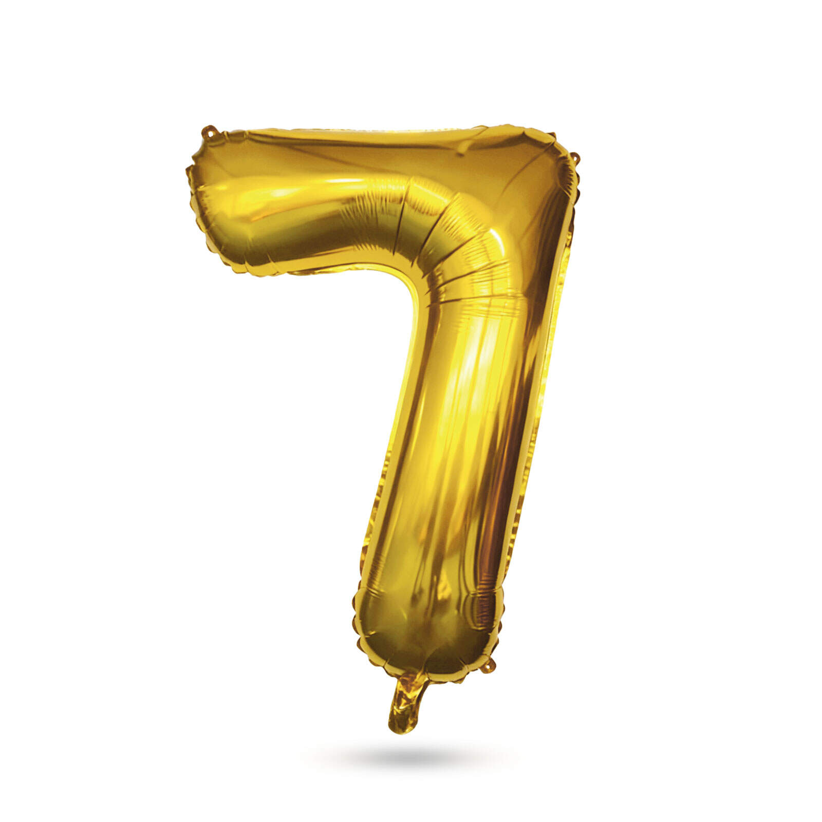 Afbeelding van Folie Ballon Cijfer 7 Goud - XL Helium Ballon Verjaardag - Grote Gouden Nummer Ballon - Herbruikbare