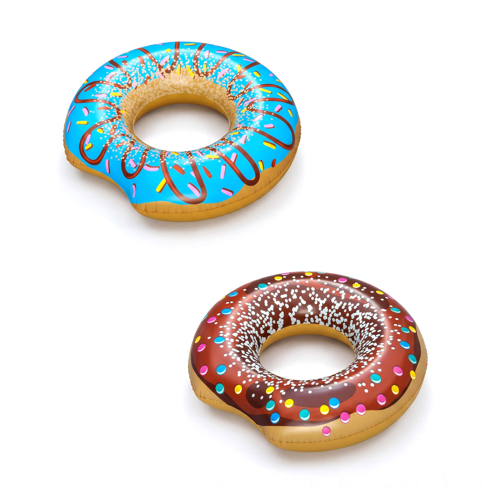 Afbeelding van Opblaasbare Zwemband Donut - 107 cm - 1 Stuk - Willekeurig Design of Kleur - Opblaasbare Zwemring voor