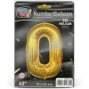 Afbeelding van Folie Ballon Cijfer 3 Goud - XL Helium Ballon Verjaardag - Grote Gouden Nummer Ballon - Herbruikbare