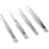 Afbeelding van Precisie Pincet Set 4 Delig RVS - Antistatische Pincetten - Recht, Gebogen, Plat en Zelfsluitend - Voor