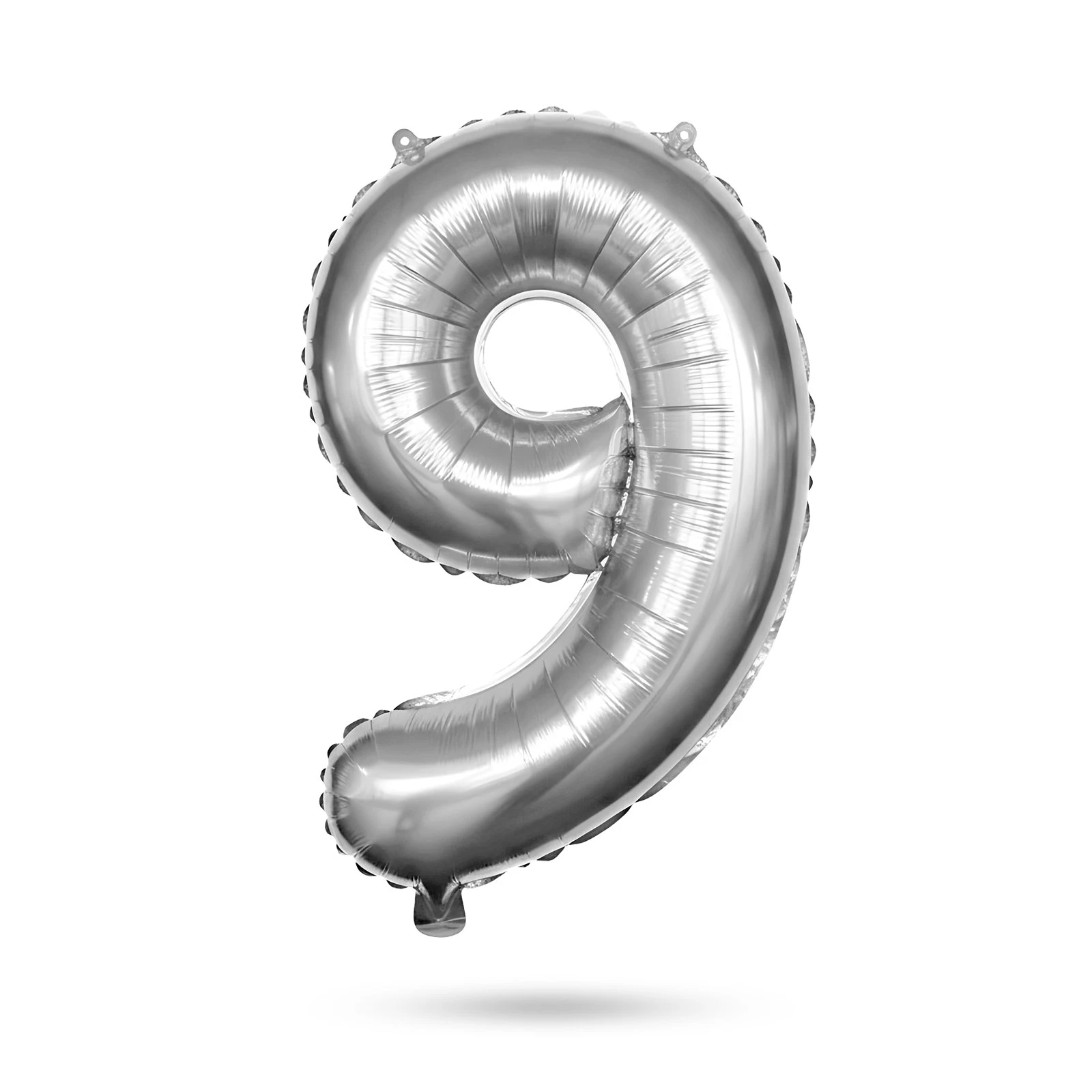Afbeelding van Folieballon Cijfer 9 Zilver 40 Inch - XXL Verjaardag Ballon - Helium Ballon - Nummer Ballon - Feestdecoratie