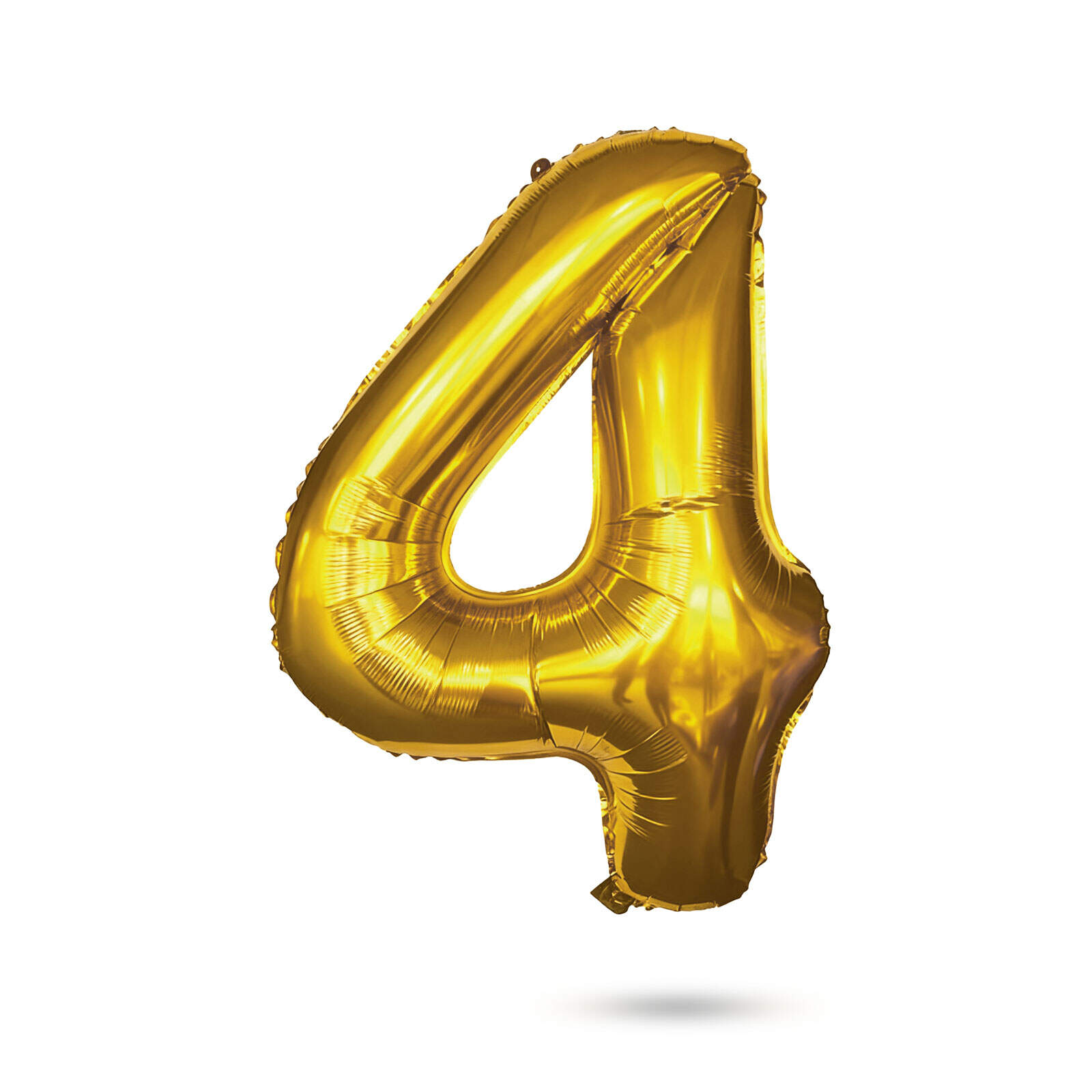 Afbeelding van Folie Ballon Cijfer 4 Goud - XL Helium Ballon Verjaardag - Grote Gouden Nummer Ballon - Herbruikbare