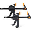 Afbeelding van Lijmklem Eenhands - 300 mm - Set Van 2 - Snelspanklem - Spreidklem - 500 N - Houtklem Voor Houtbewerking,