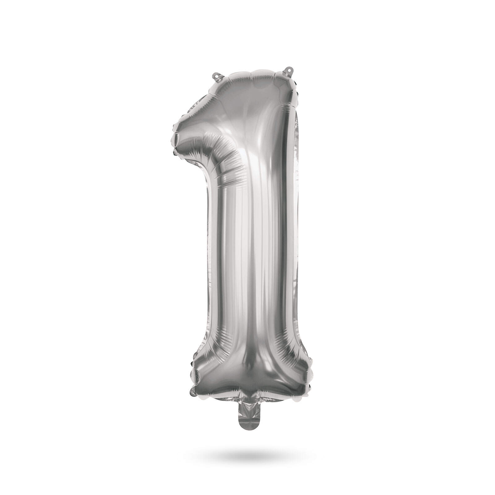 Afbeelding van Folieballon Cijfer 1 Zilver 40 Inch - XXL Verjaardag Ballon - Helium Ballon - Nummer Ballon - Feestdecoratie
