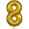 Afbeelding van Folieballon Cijfer 8 Goud 40 Inch - XXL Verjaardag Ballon - Helium Ballon - Nummer Ballon - Feestdecoratie -
