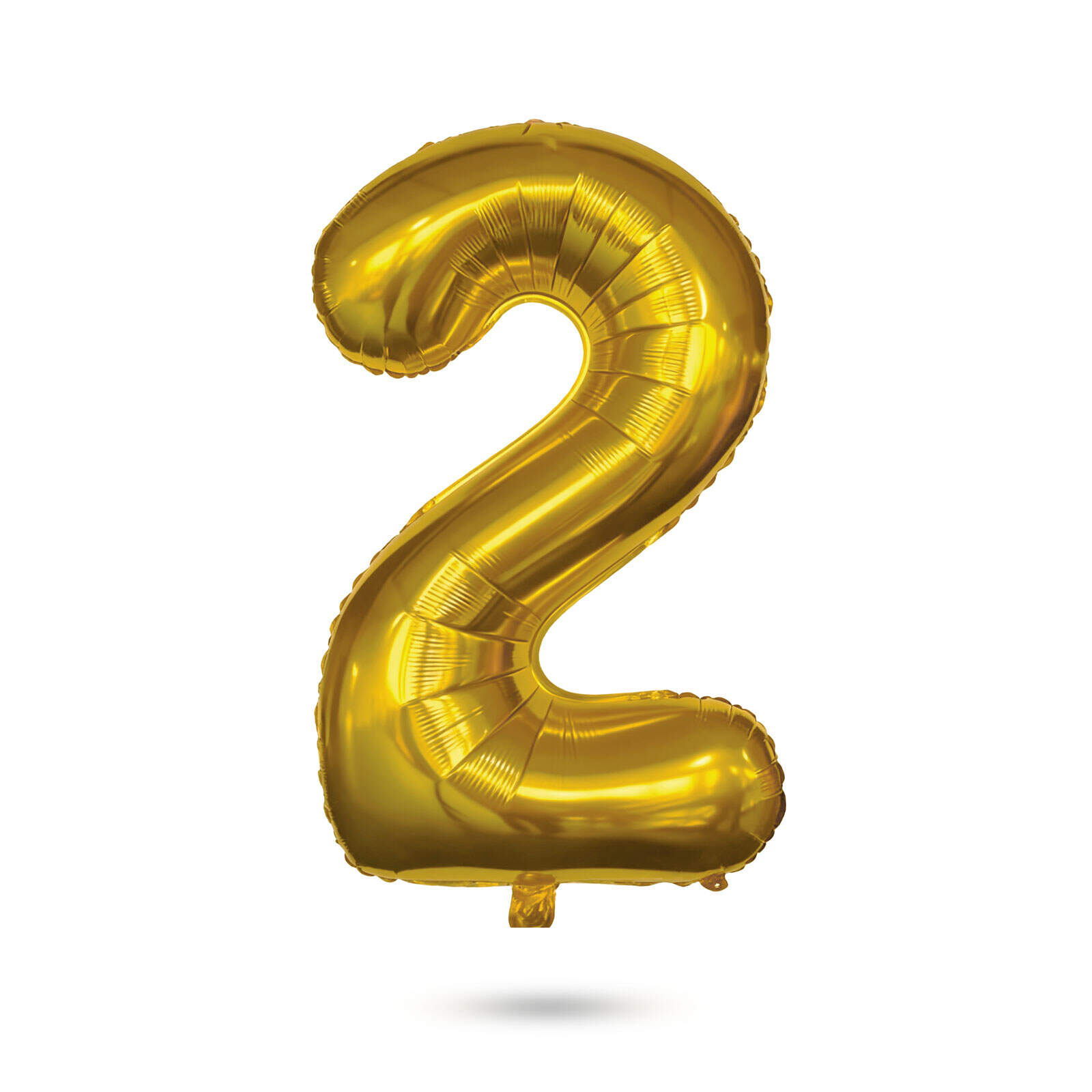 Afbeelding van Folieballon Cijfer 2 Goud - Helium Ballon Verjaardag - Gouden Nummer Ballon - Verjaardagsdecoratie -