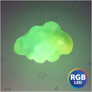 Afbeelding van Magische 3D Wolkenlamp met Afstandsbediening – RGB Nachtlamp met 16 Kleuren & 4 Lichtstanden – Gezien