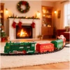 Afbeelding van Kersttrein met licht – 19-delige set – 3 sporen (rond, ovaal, figuur-8) – Batterij aangedreven –