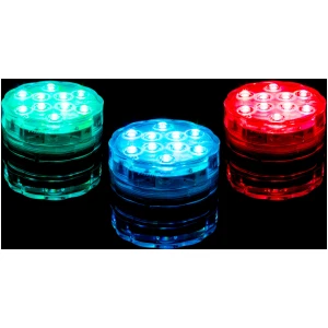 Afbeelding van LED zwembadlamp RGB – IP68 – 13 kleuren – dompelbaar – met afstandsbediening – Ø7 cm –