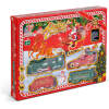 Afbeelding van Kersttrein met licht – 19-delige set – 3 sporen (rond, ovaal, figuur-8) – Batterij aangedreven –