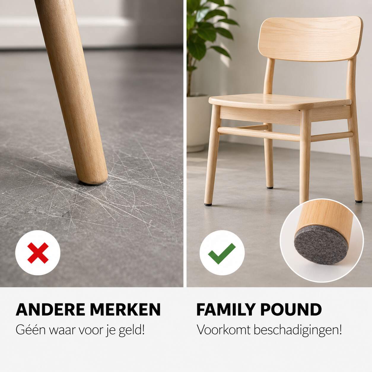 120x Premium Viltjes Stoelpoten - Zwart - Zelfklevend Anti Kras Meubelvilt voor Meubels - 120 stuks - Rond en Vierkant - Zelfklevende Stoelpoot Beschermers - Meubelglijders Antikras Vilt voor Stoel - Bank - Tafel - Elektrische Apparatuur - BPK