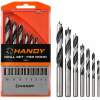 HANDY Houtborenset 8-delig – Houtboren 3 t/m 10 mm – DIN 7487 – Boorset voor Hout – Spiraalboren met Centreerpunt