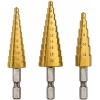 HANDY Stappenboor Set 3-delig – HSS Stappenboren 4-20 mm – Voor Metaal – Trapboor / Plaatboor met Zeskantschacht