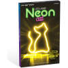 Neon LED Lamp Kat – Warm Wit – USB & Batterij – Decoratieve Tafellamp voor Kinderkamer – 28,5 x 24,5 cm