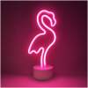 Neon LED Flamingo Lamp - Roze - USB of Batterij - LED Neon Tafellamp - Flamingo Nachtlamp - Sfeerverlichting voor Kinderkamer - Bureau - Slaapkamer - Woonkamer - 29,5 cm