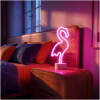 Neon LED Flamingo Lamp - Roze - op USB of op Batterij - LED Neon Tafellamp - Flamingo Nachtlamp - Sfeerverlichting voor Kinderkamer - Bureau - Slaapkamer - Woonkamer - 29,5 cm