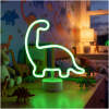 Neon LED Lamp Dinosaurus – Groen – USB & Batterij – Decoratieve Kinderkamer Lamp – 28,5 x 24,5 cm
