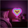 Neon LED Lamp Hart – Multicolor – USB & Batterij – Hartvormige Sfeerlamp – Kinderkamer & Slaapkamer – 25,2 x 23 cm