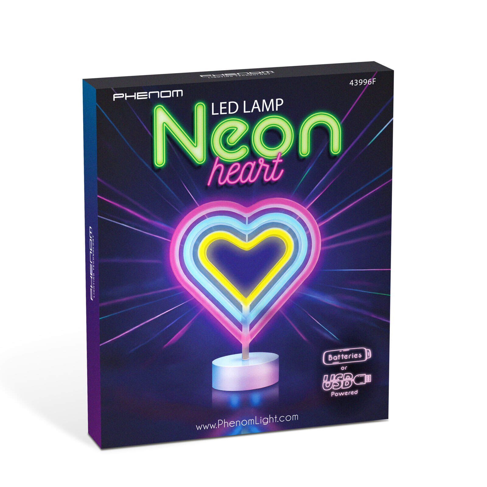 Neon LED Lamp Hart – Multicolor – USB & Batterij – Hartvormige Sfeerlamp – Kinderkamer & Slaapkamer – 25,2 x 23 cm