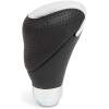 Universele leren versnellingspookknop - chroom/zwart - elegant design - comfortabele grip - inclusief 2 adapters [55790B]