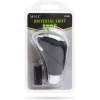Universele leren versnellingspookknop - chroom/zwart - elegant design - comfortabele grip - inclusief 2 adapters [55790B]