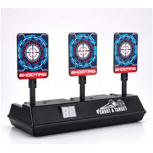 N’JOY LIFE Elektronisch Schietdoel met 3 Targets – Automatische Reset – Digitaal Scorebord – voor Foam Darts