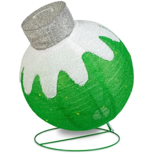 Afbeelding van Kerstverlichting Buiten Figuren op Netstroom - Reuze Kerstbal Verlicht Ornament XXL 83 x 60 cm - Binnen &