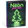 Neon LED-lamp - groene dennenboom - 3 x AA + USB - 18,5 x 8,5 x 28 cm 1 Stuks [43996D]